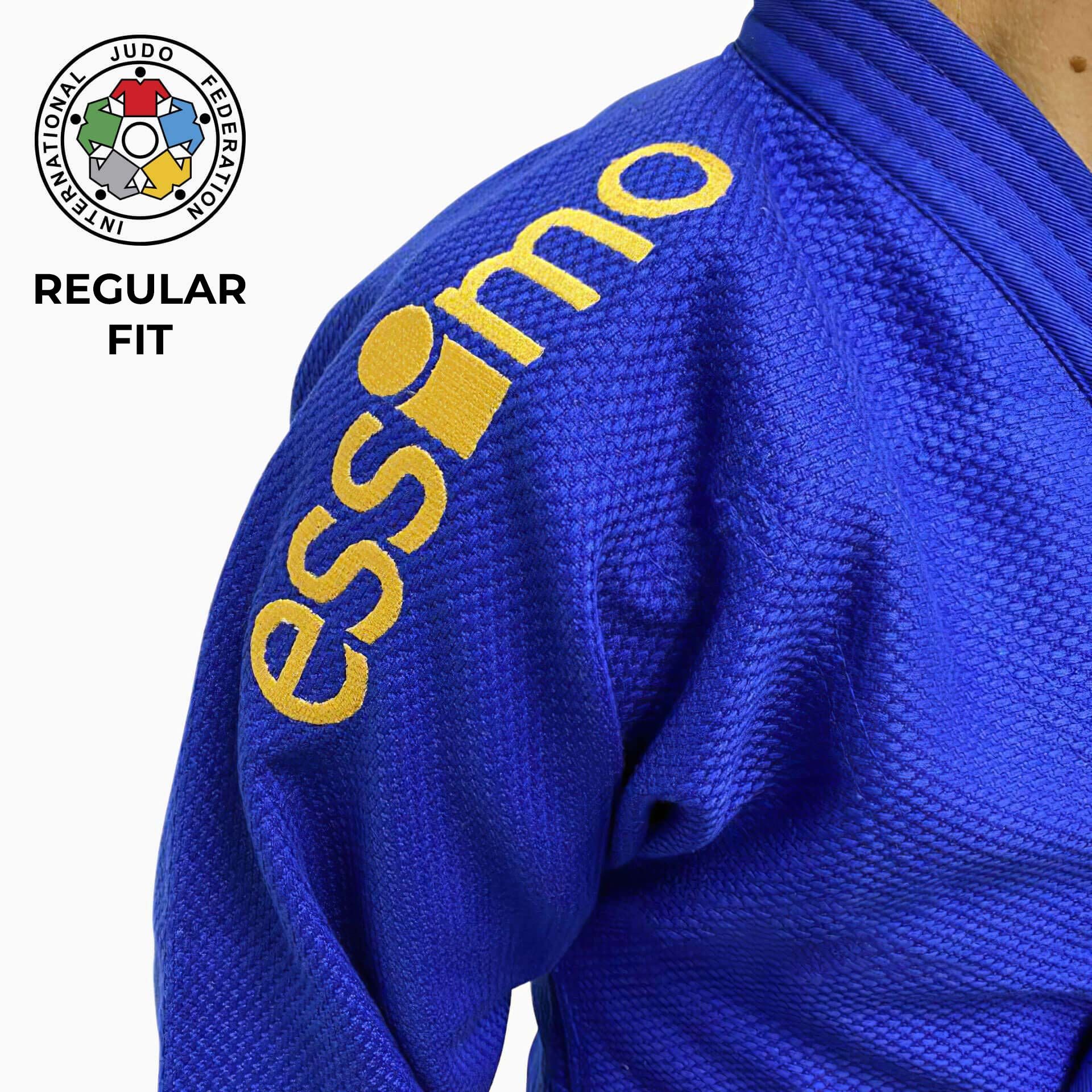 essimo judo traje IJF GOLD azul 2 regular fit